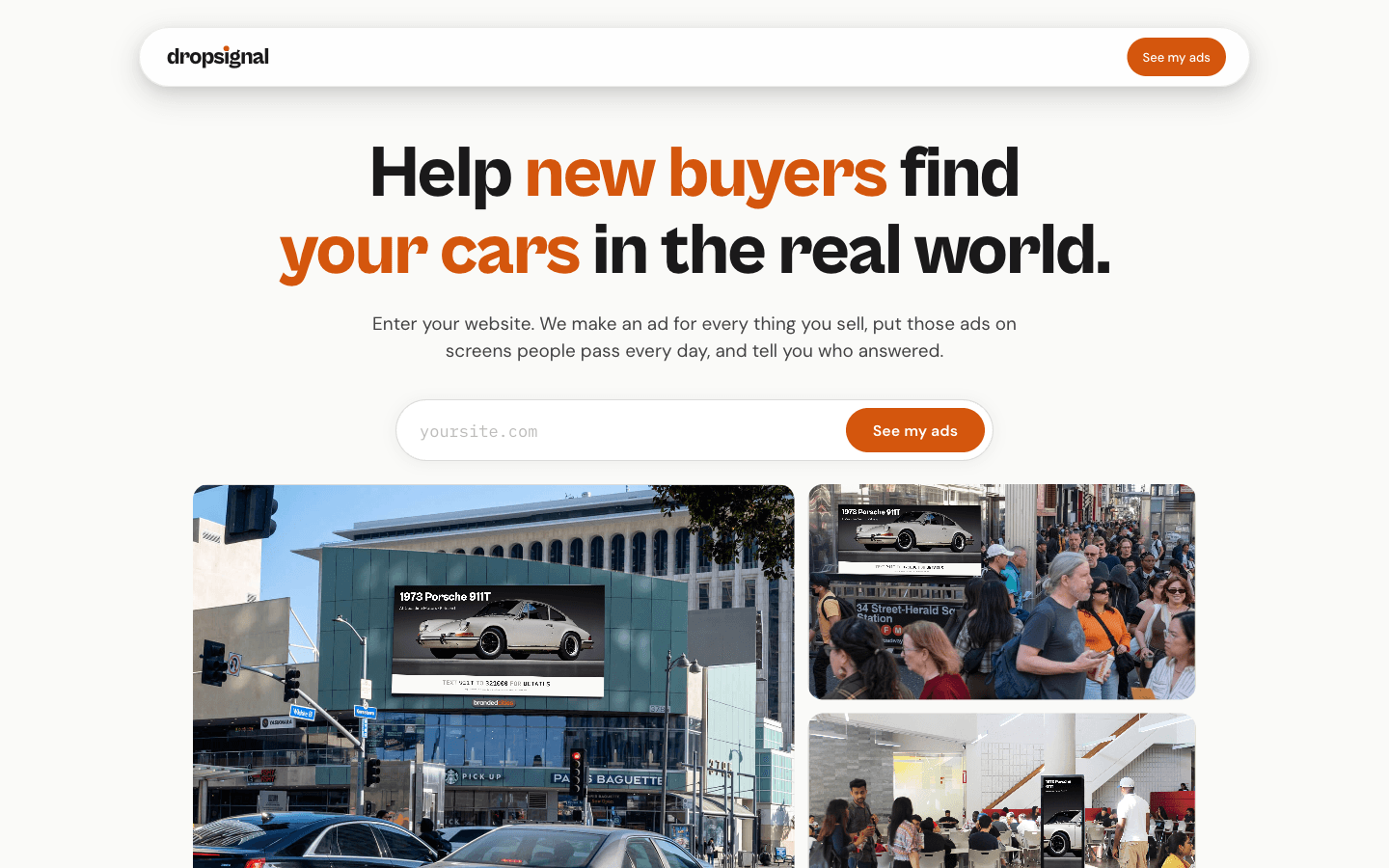 The dropsignal.co homepage